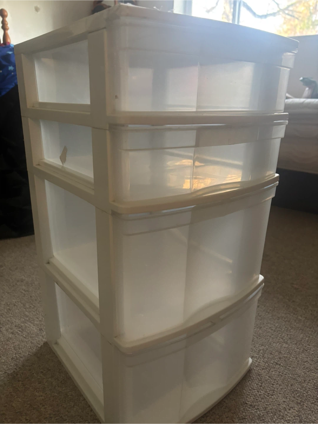 4-Drawer Plastic Storage Tower
