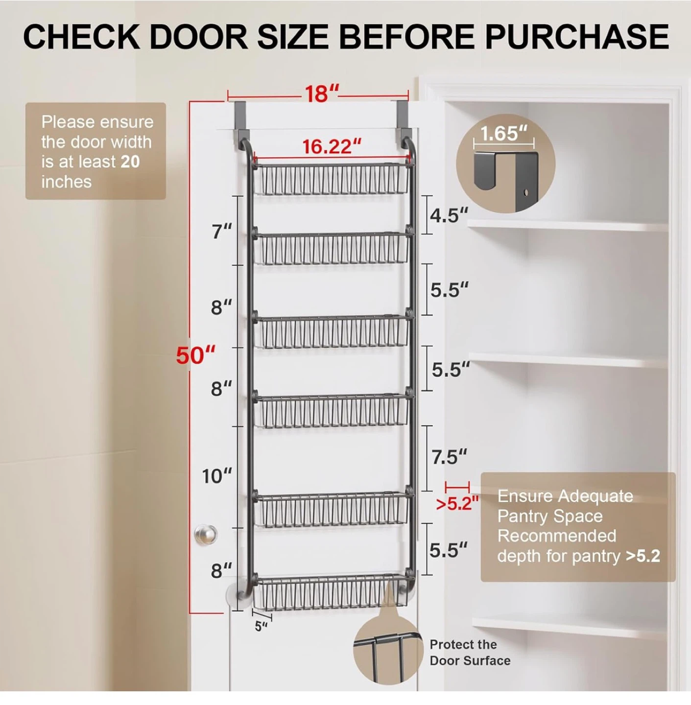 Over The Door Pantry Organizer 🥕 - photo 3