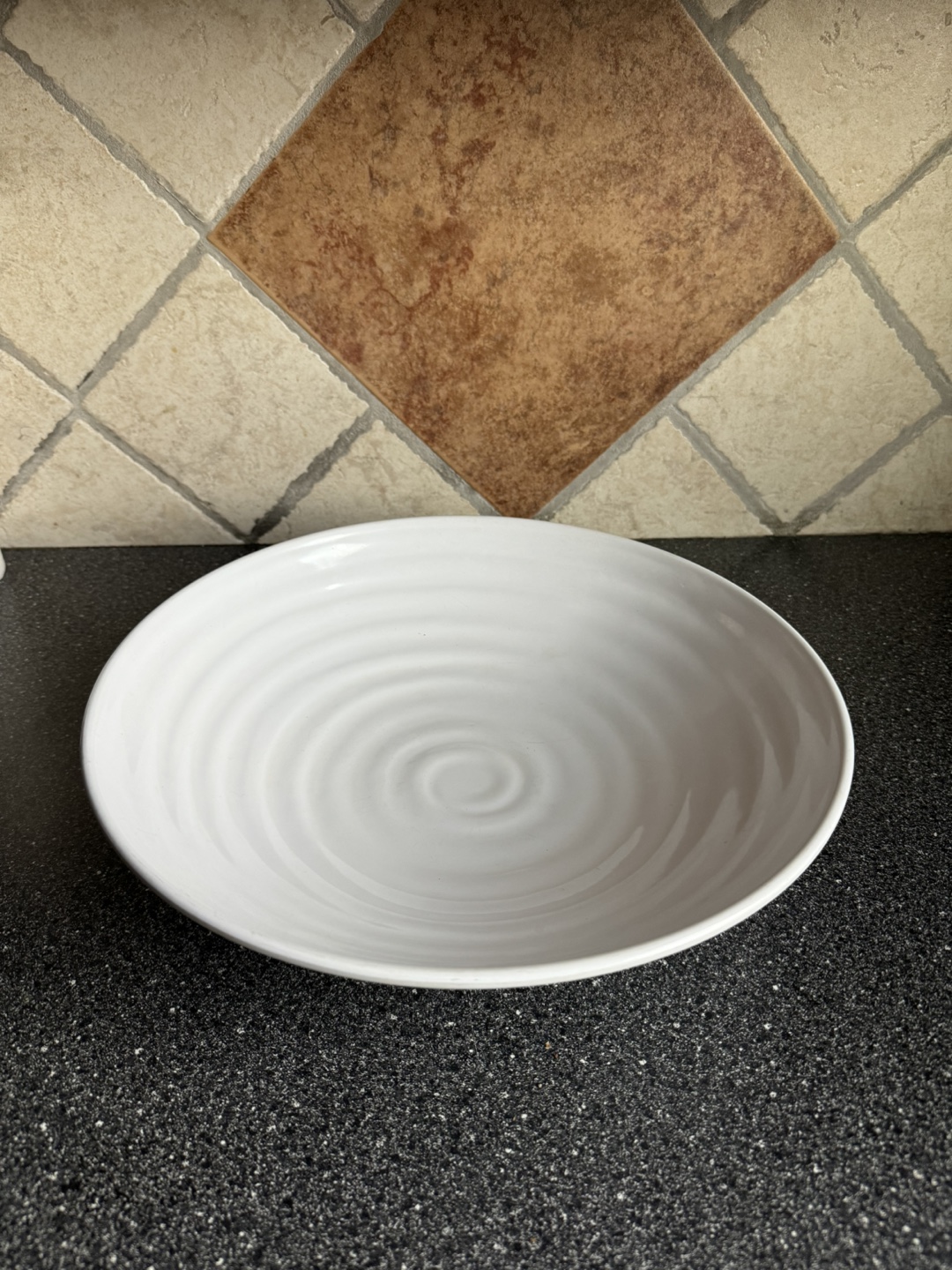 GET Melamine White Serving Bowl 13"