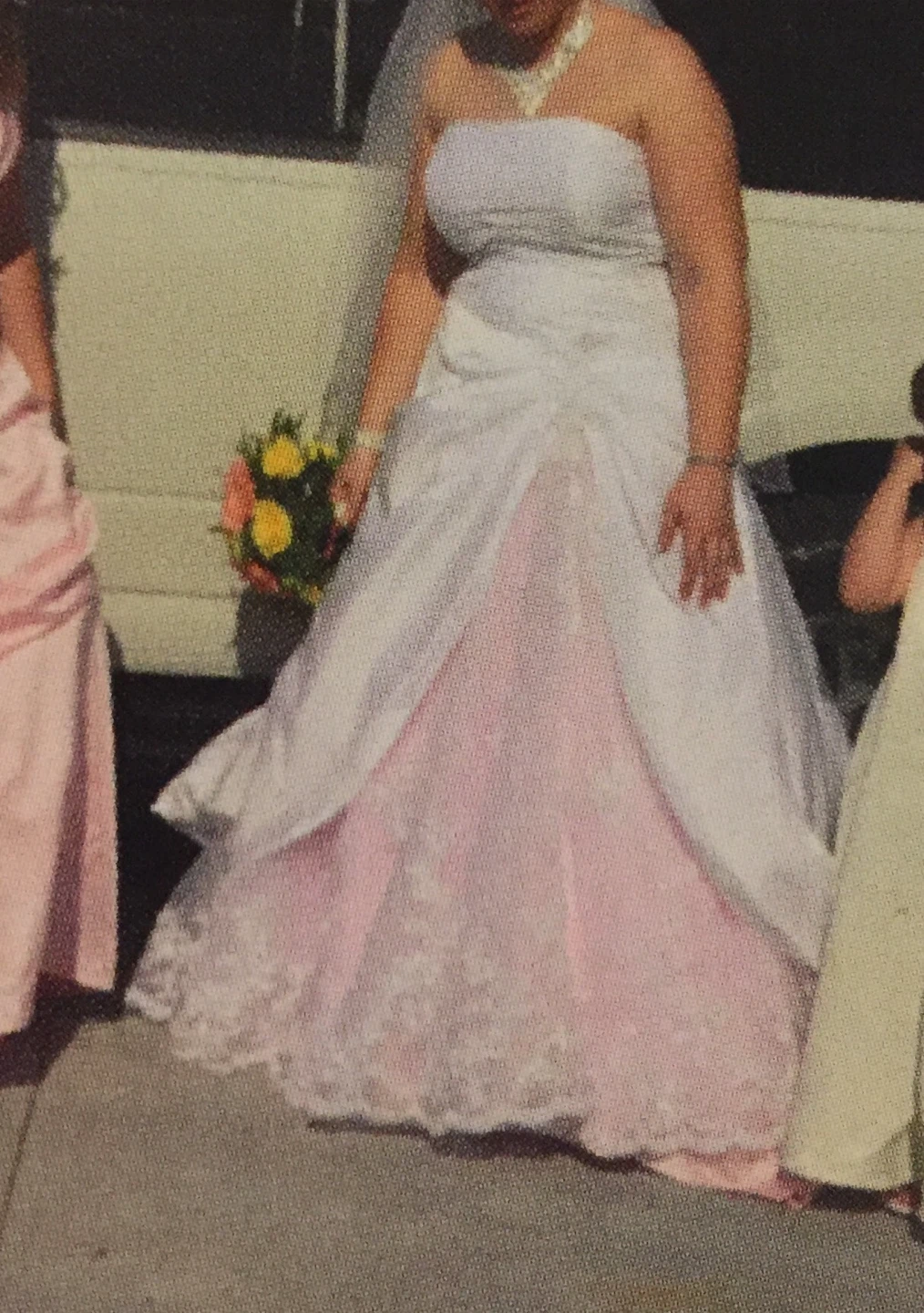 Wedding Dress - White & Pink