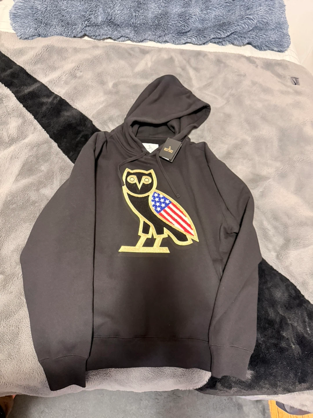 OVO USA OG Owl Hoodie - Black, Size M