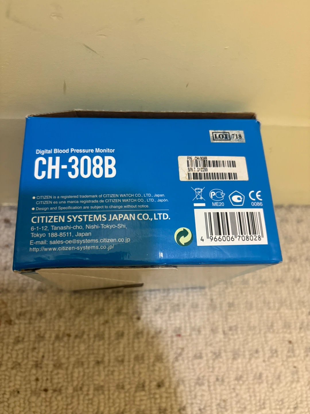 Citizen CH-308B Digital Blood Pressure Monitor - photo 2