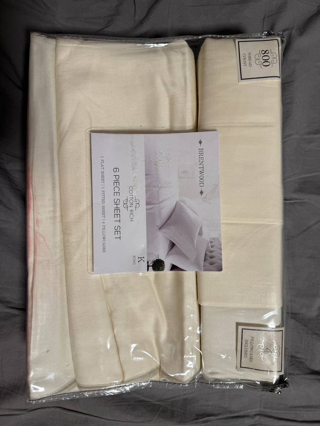 Brentwood 6-Piece Cotton Rich Sheet Set - New
