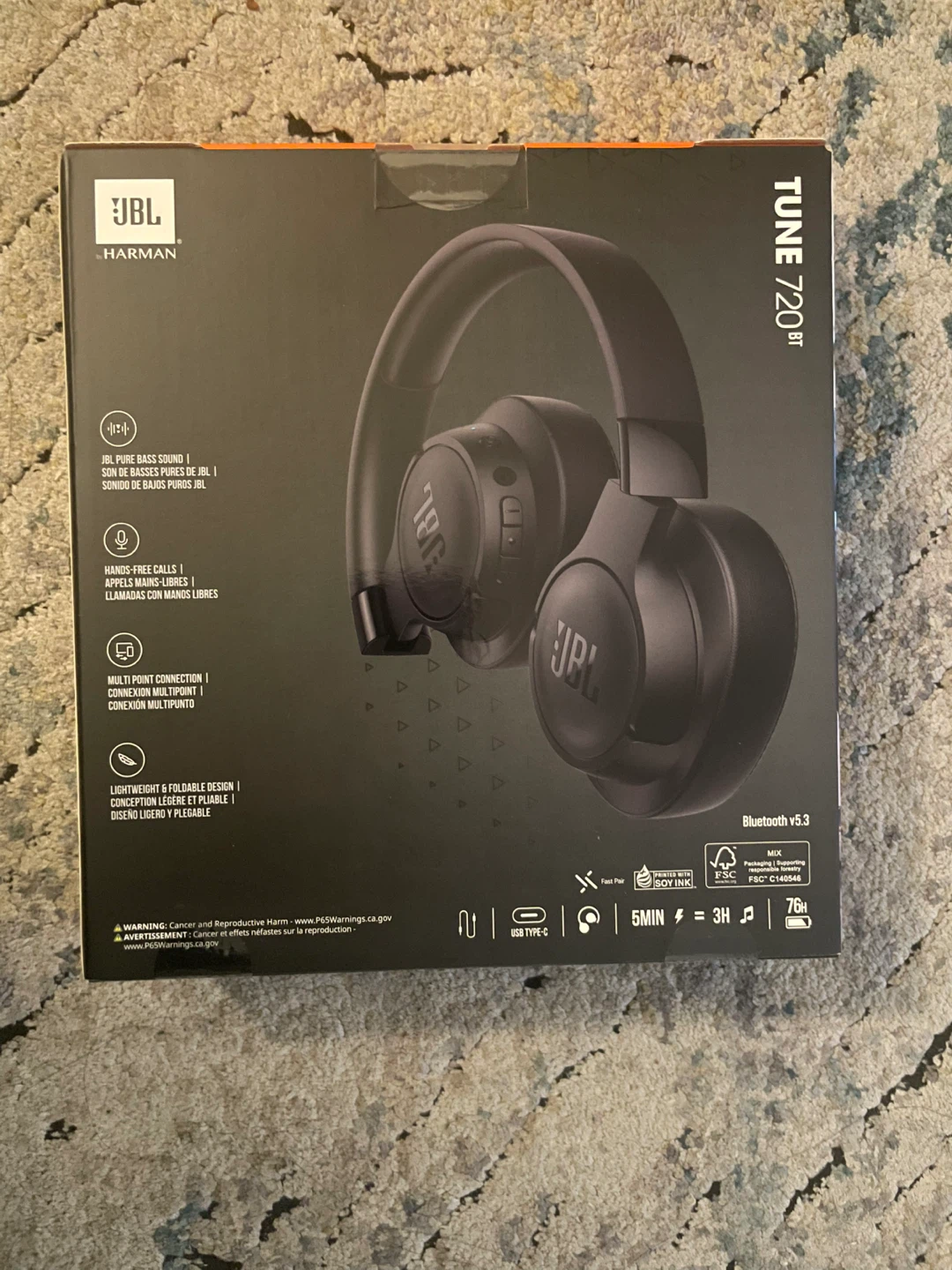 JBL Tune 720BT Wireless Headphones - Black - photo 2