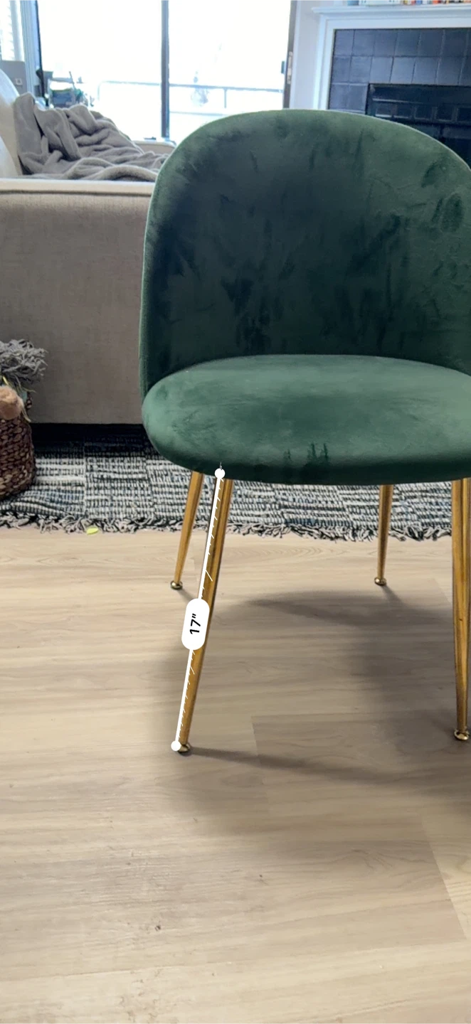 Green Velvet Dining Chairs (Set of 2)