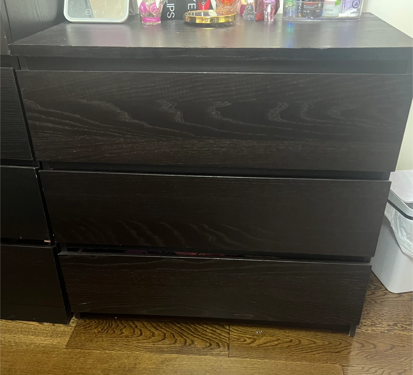 IKEA Malm Black-Brown 3-Drawer Dresser