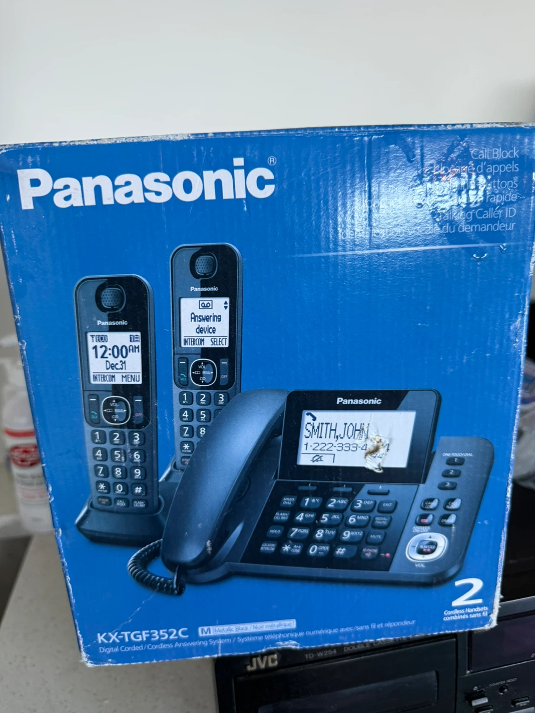 Panasonic KX-TGF352C Cordless Phone System, Black - photo 2