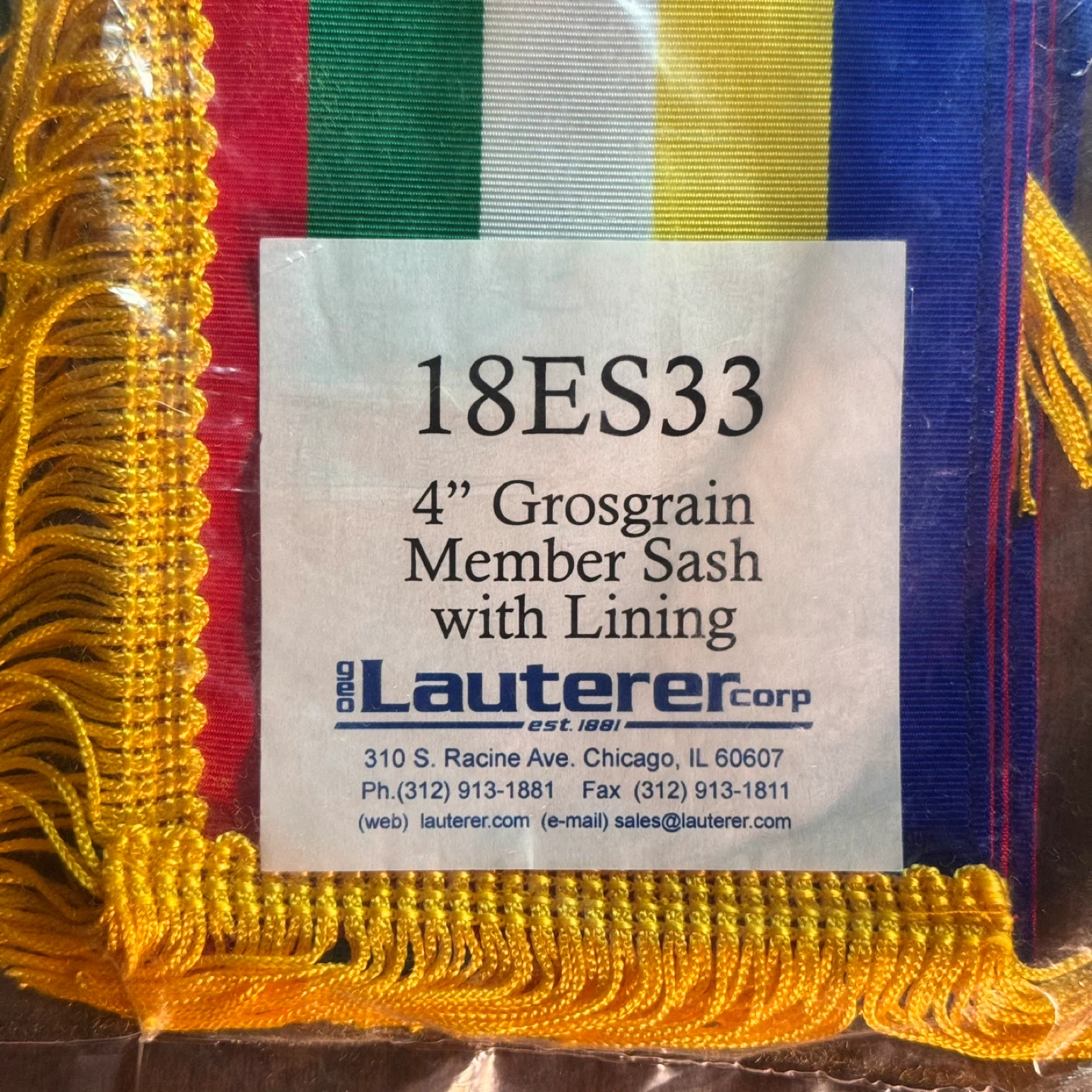NEW Masonic Order of the Eastern Star 4” Member Sash w/Lining - photo 5