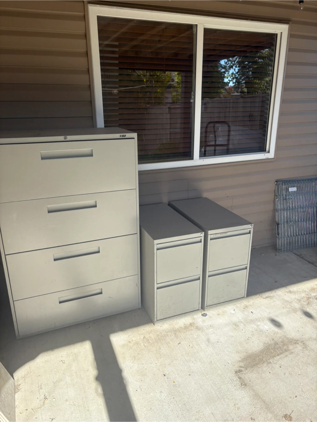 3 Metal Filing Cabinets