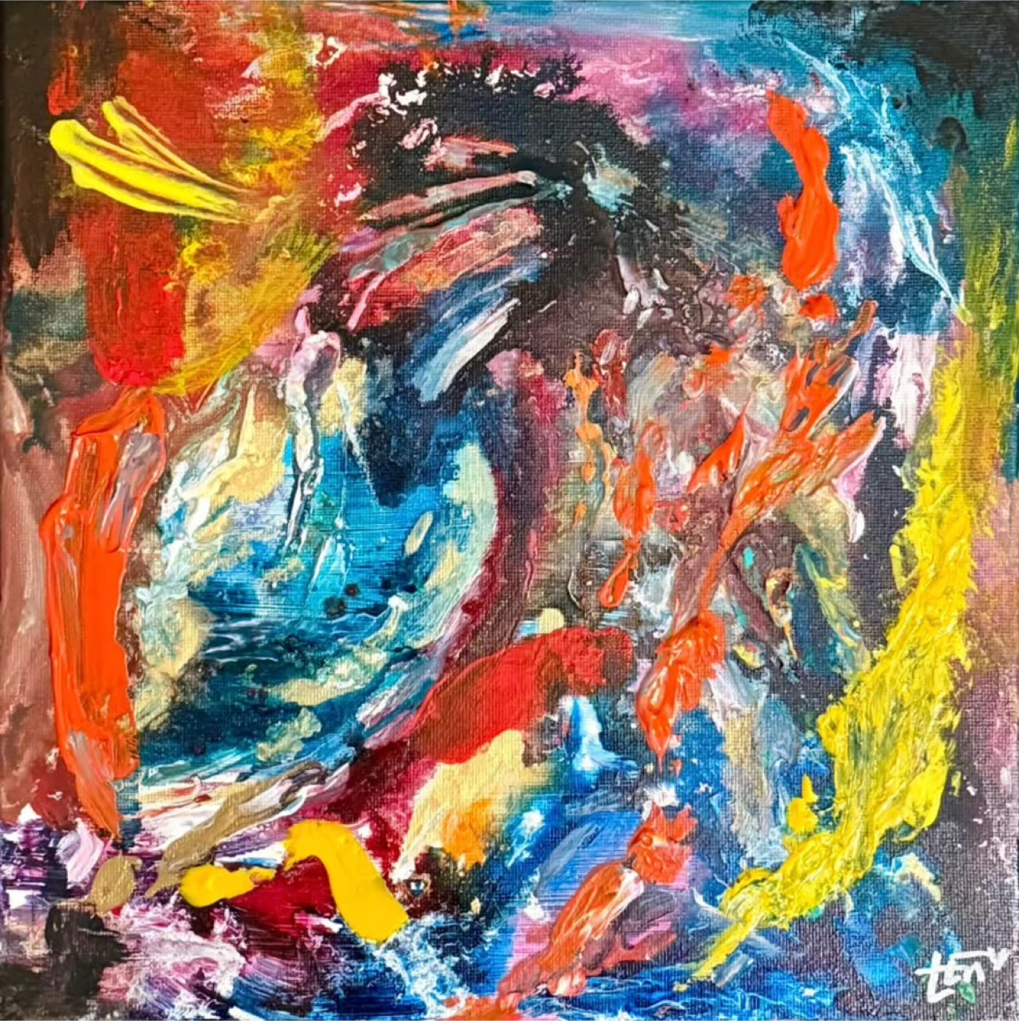 Original Abstract Art - Poseidon’s Fury