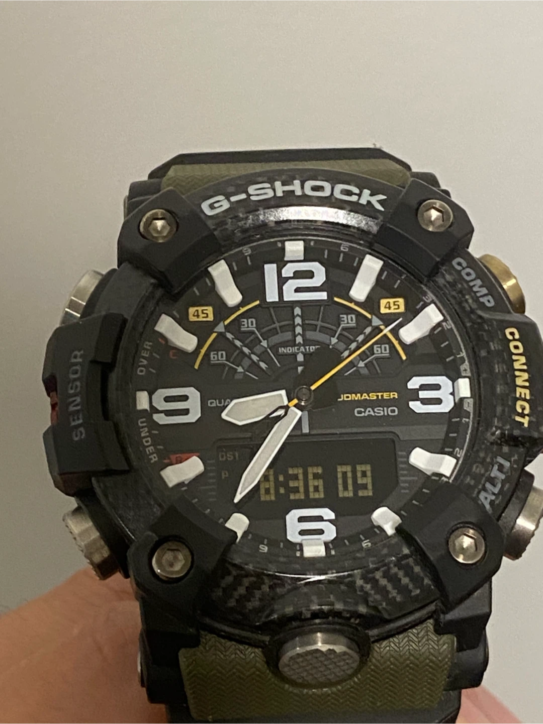Casio GShock MUDMASTER Green Strap (Model: GGB100-1A3
