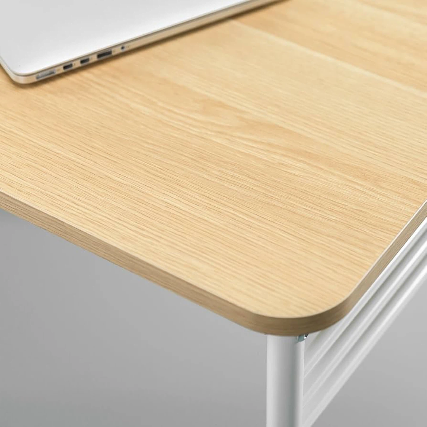 Wood Top Desk with White Metal Frame 39.4" - photo 5