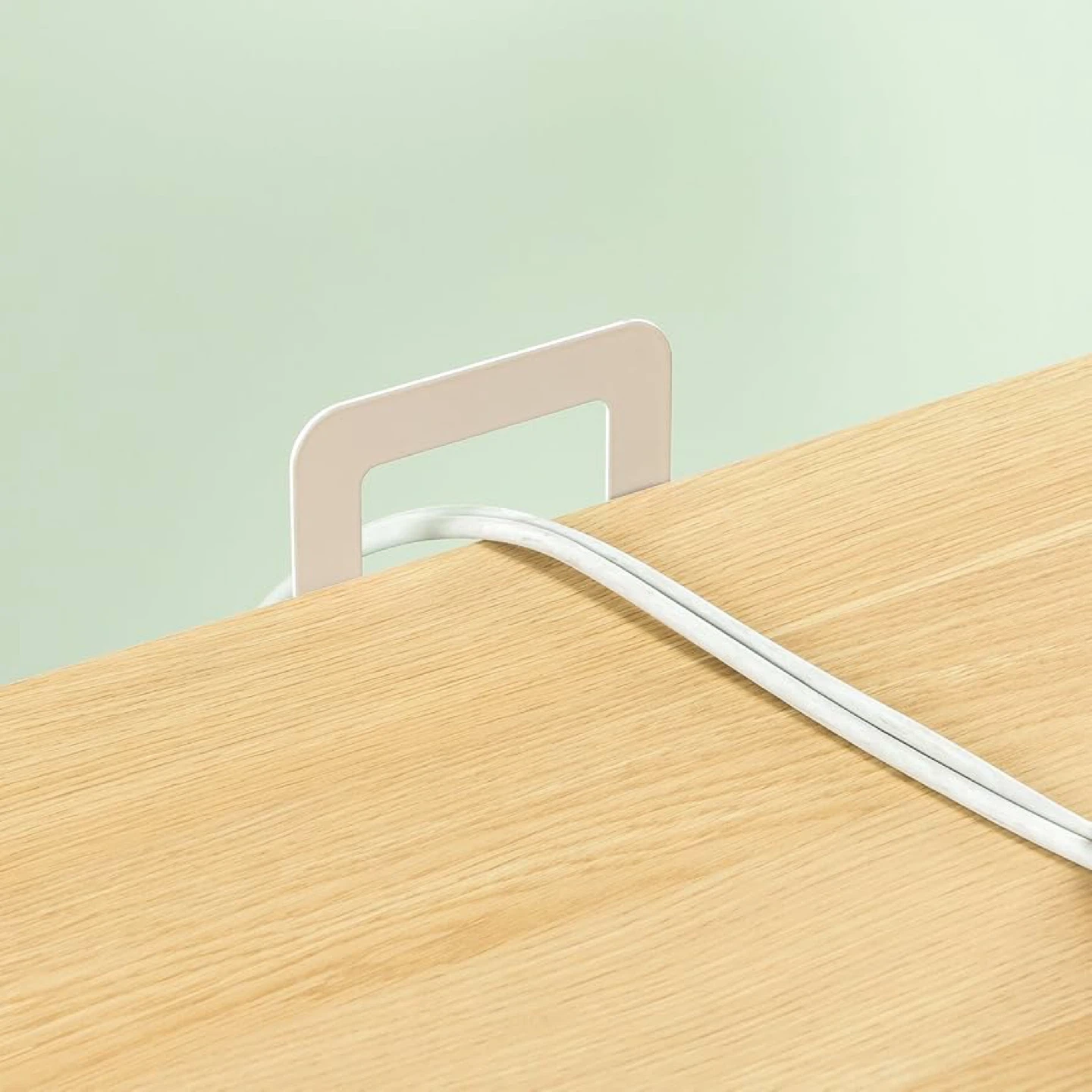 Wood Top Desk with White Metal Frame 39.4" - photo 4