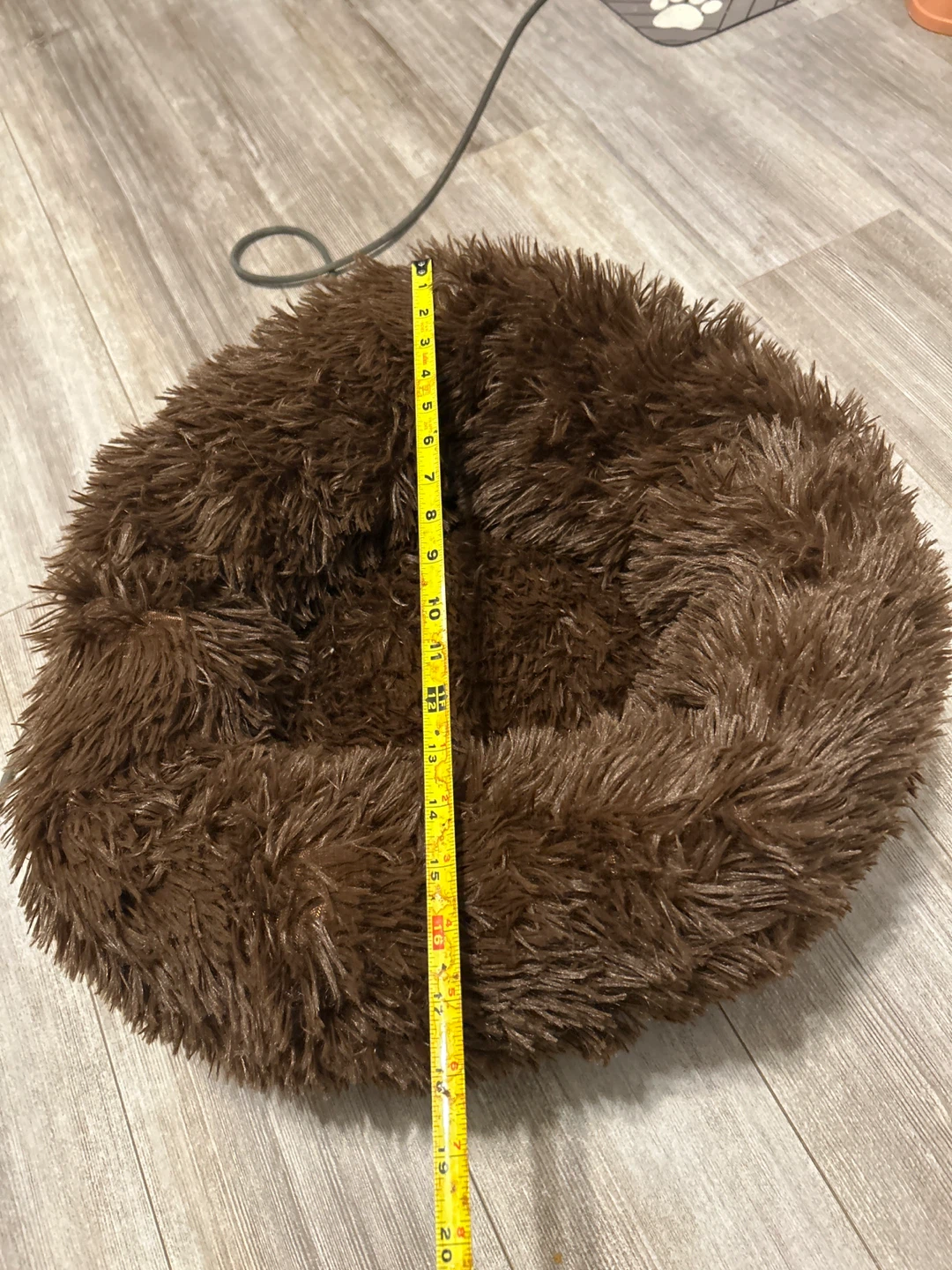 Brown Round Plush Pet Bed - photo 2