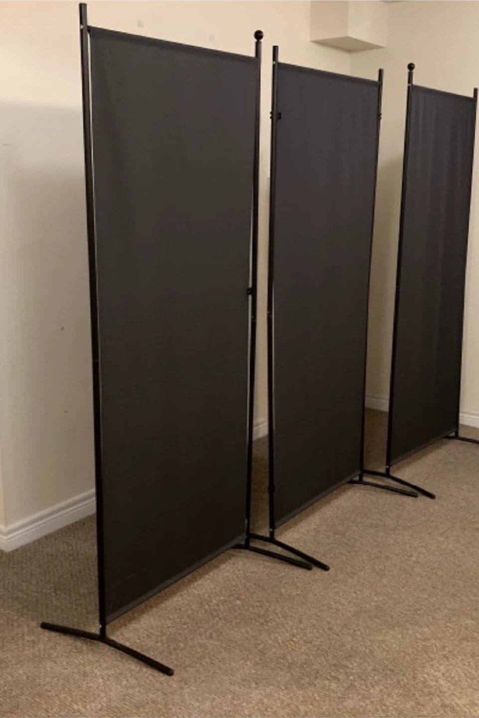 Room Divider Privacy Screen - Black