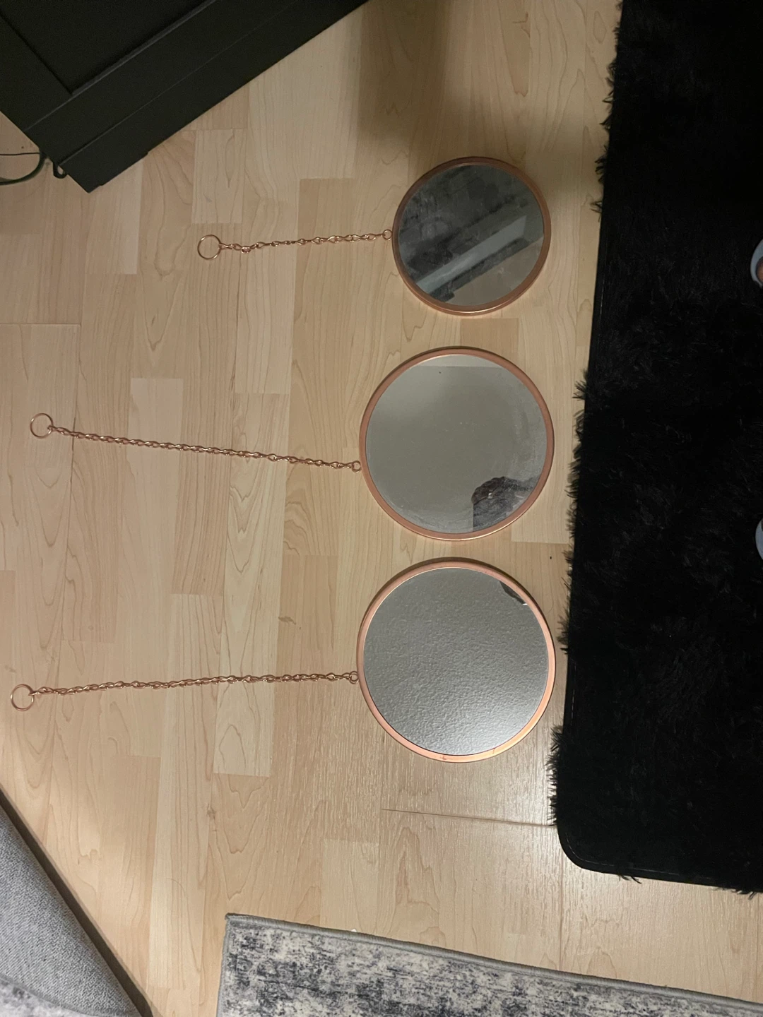 Set of 3 Round Hanging Mirrors