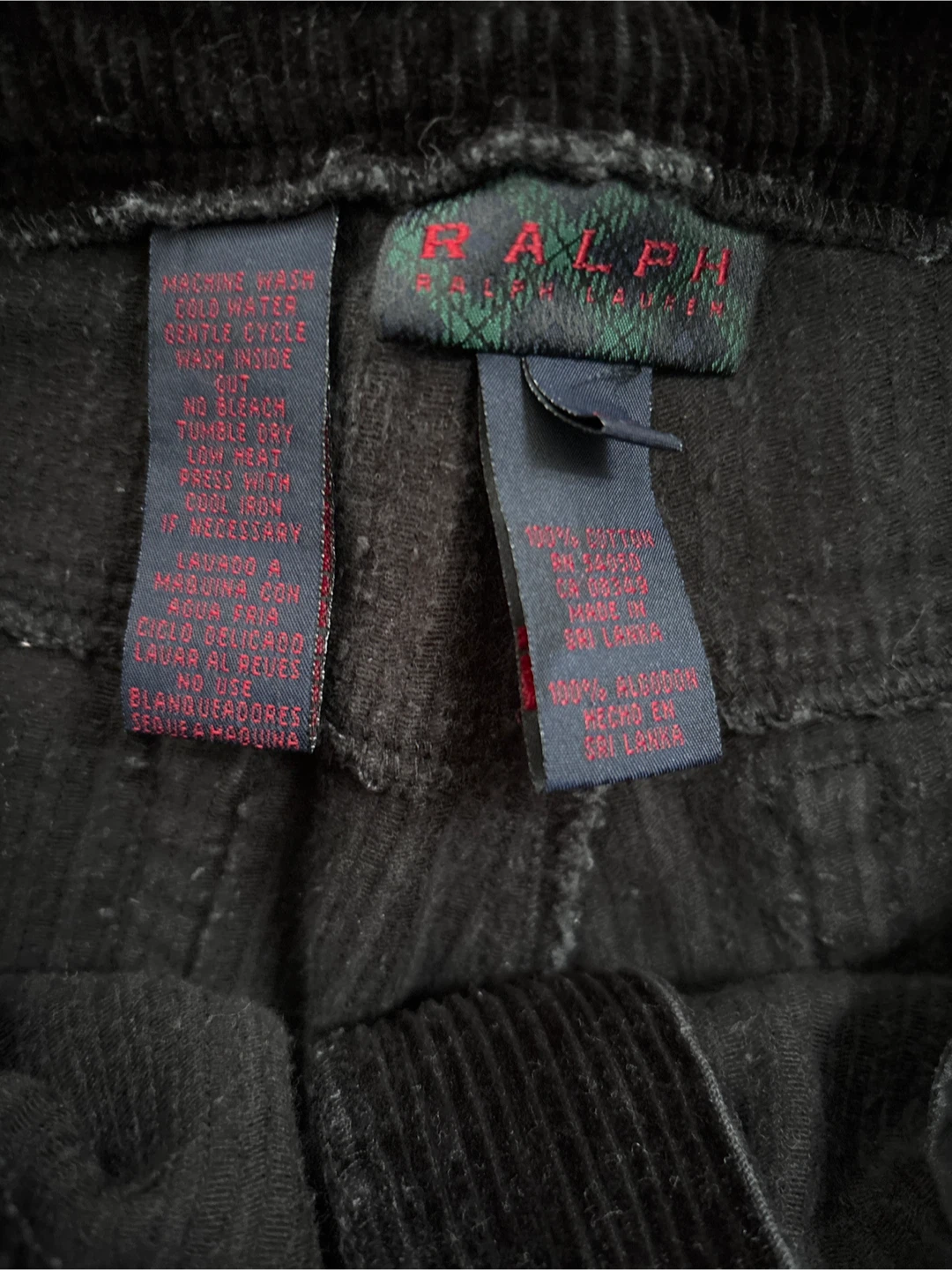 Ralph Lauren Black Corduroy Pants - photo 3