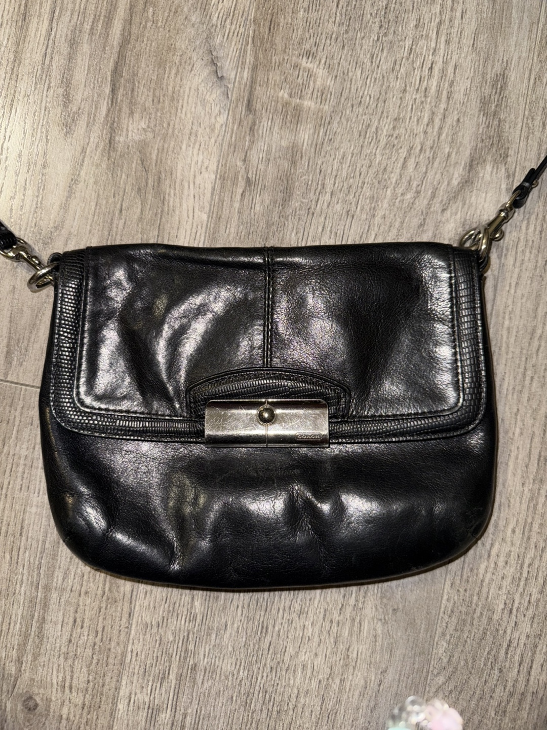Coach Black Leather Crossbody Bag