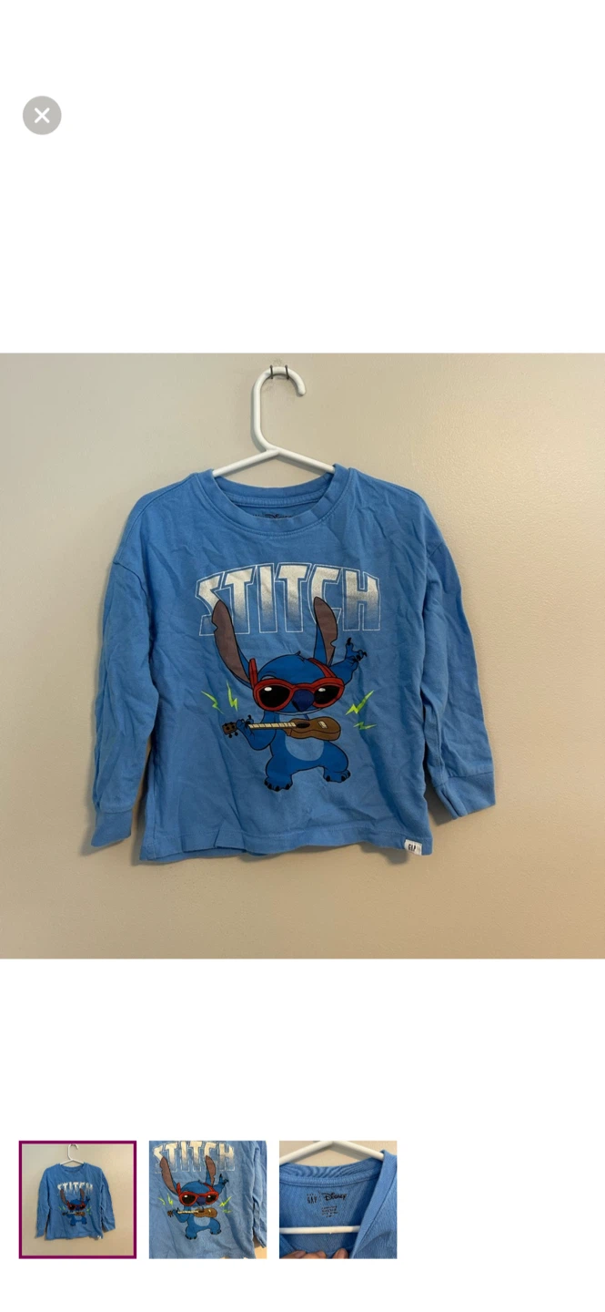 Baby Gap Disney Stitch Long Sleeve - Size 4