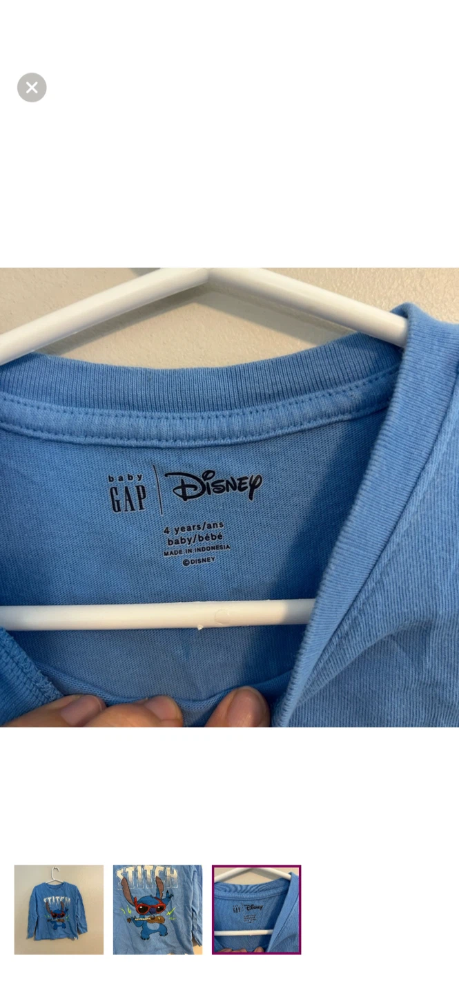 Baby Gap Disney Stitch Long Sleeve - Size 4 - photo 3