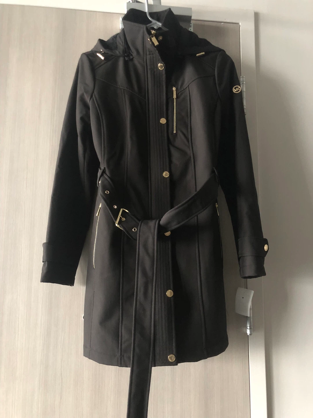 Michael Kors Black Belted Trench Coat