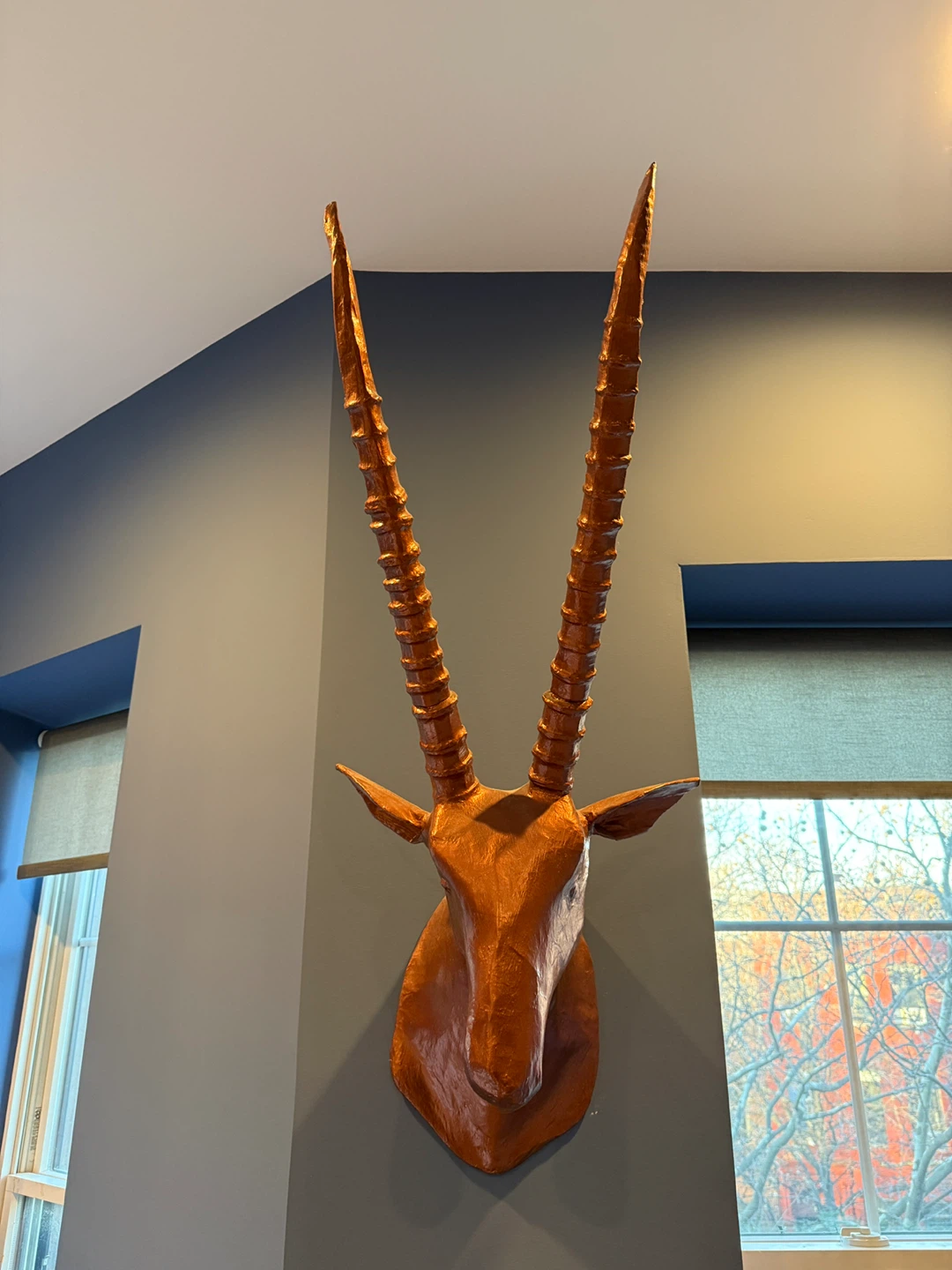 West Elm Paper Mache Antelope Head Wall Mount