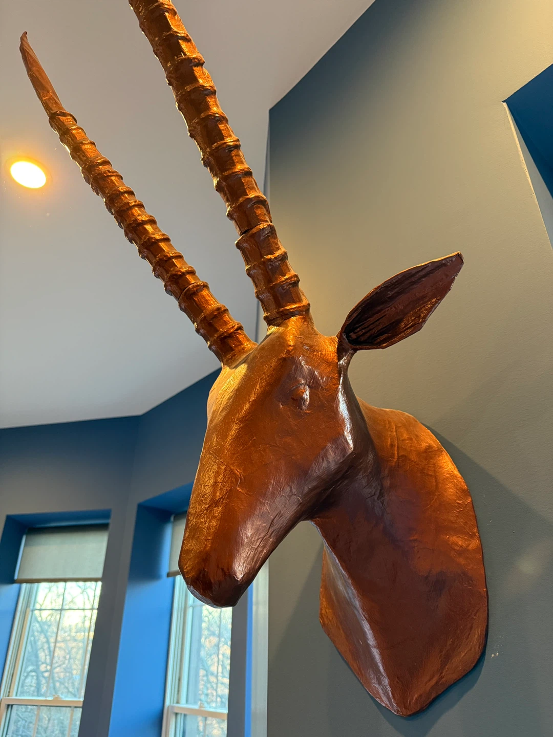 West Elm Paper Mache Antelope Head Wall Mount - photo 3