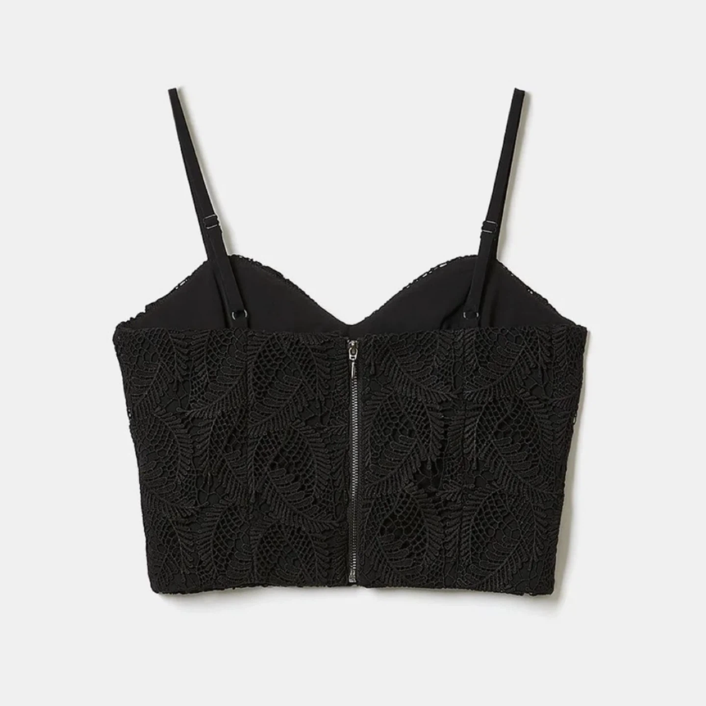 RW&CO Black Lace Crop Top Bustier - Size 8 - photo 4