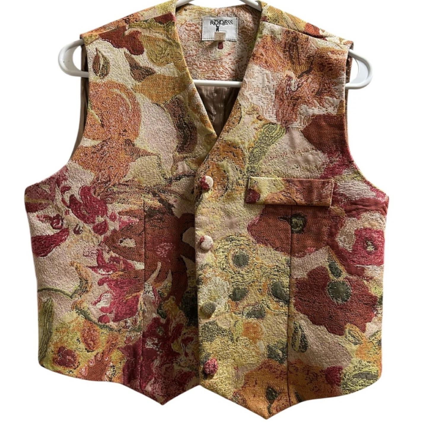 Floral Tapestry Vest - Size 8-10