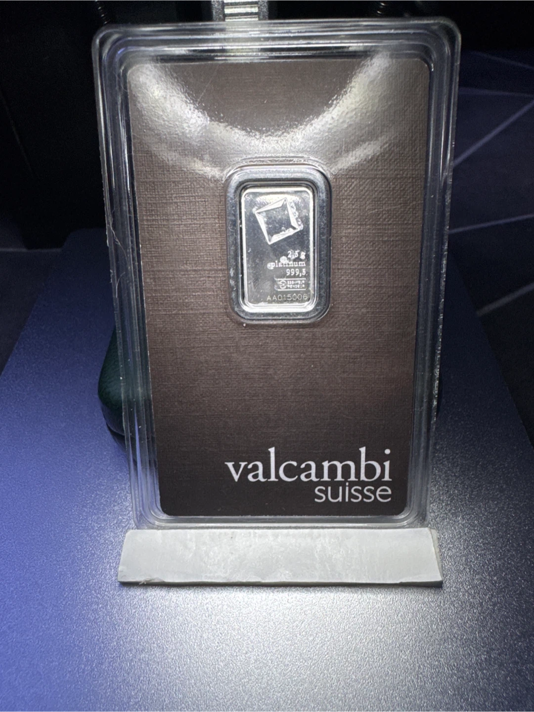 Valcambi Suisse 2.5g Platinum Bar