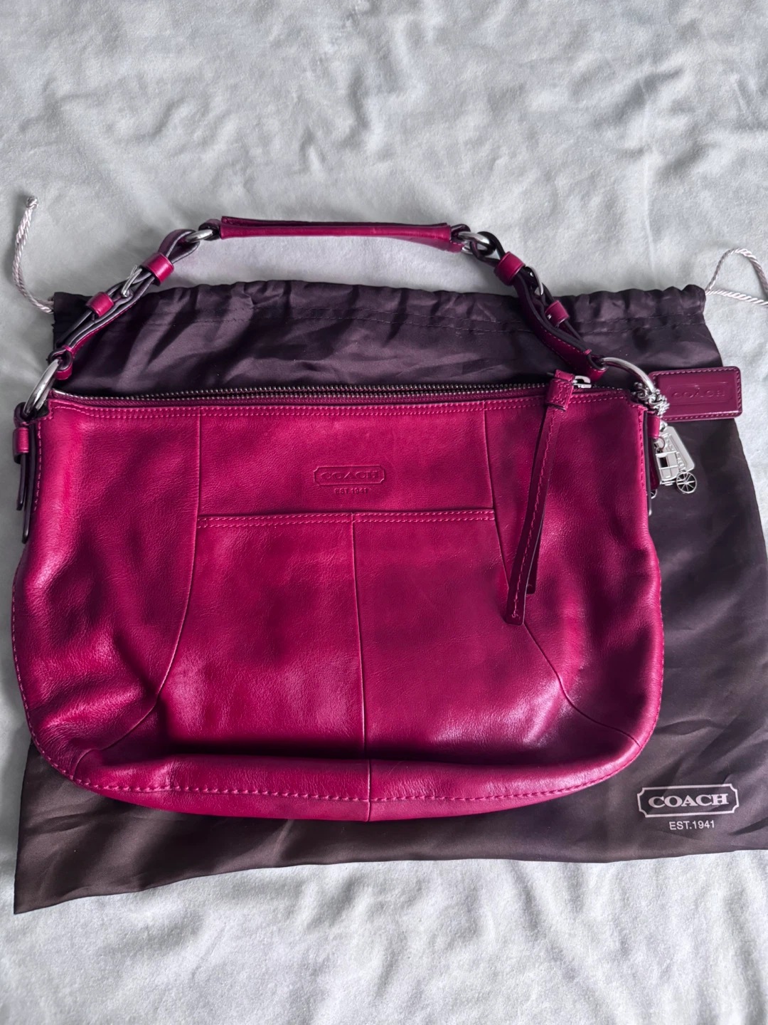 Coach Leather Handbag - Red - photo 5