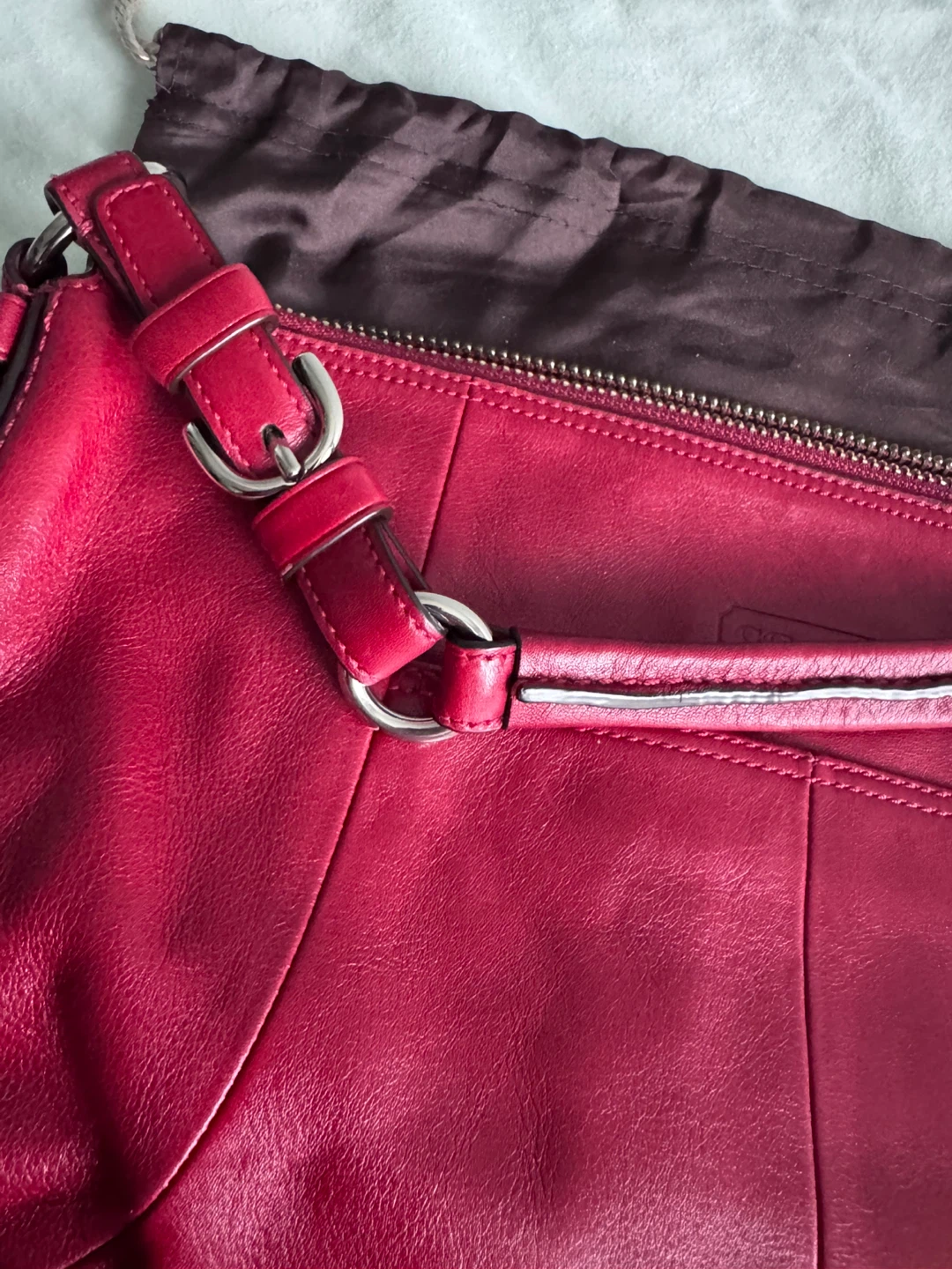 Coach Leather Handbag - Red - photo 4