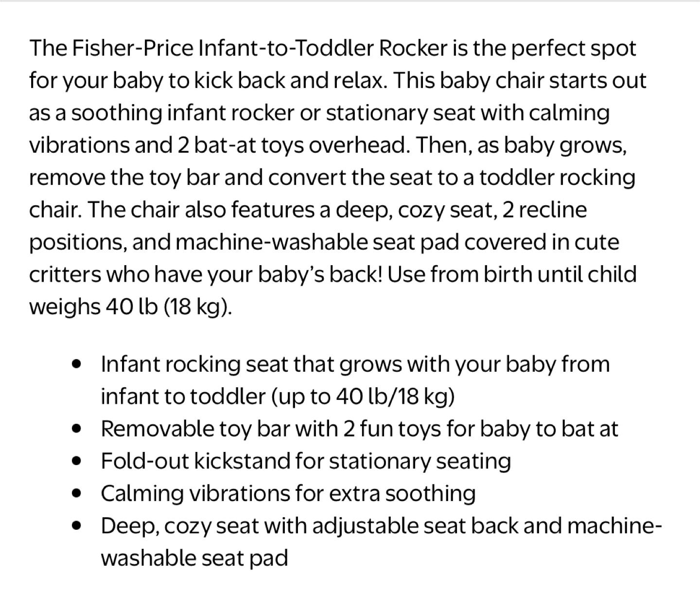 Fisher-Price Infant-to-Toddler Rocker - photo 5