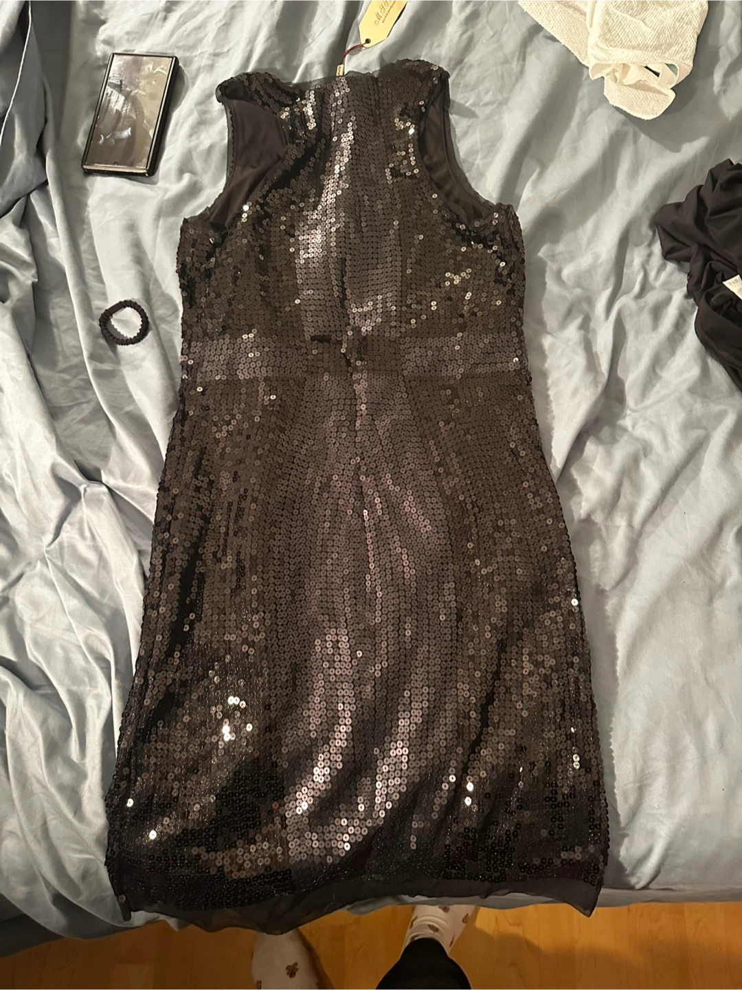 M.S.S.P. Black Sequin Dress - Size L - photo 2