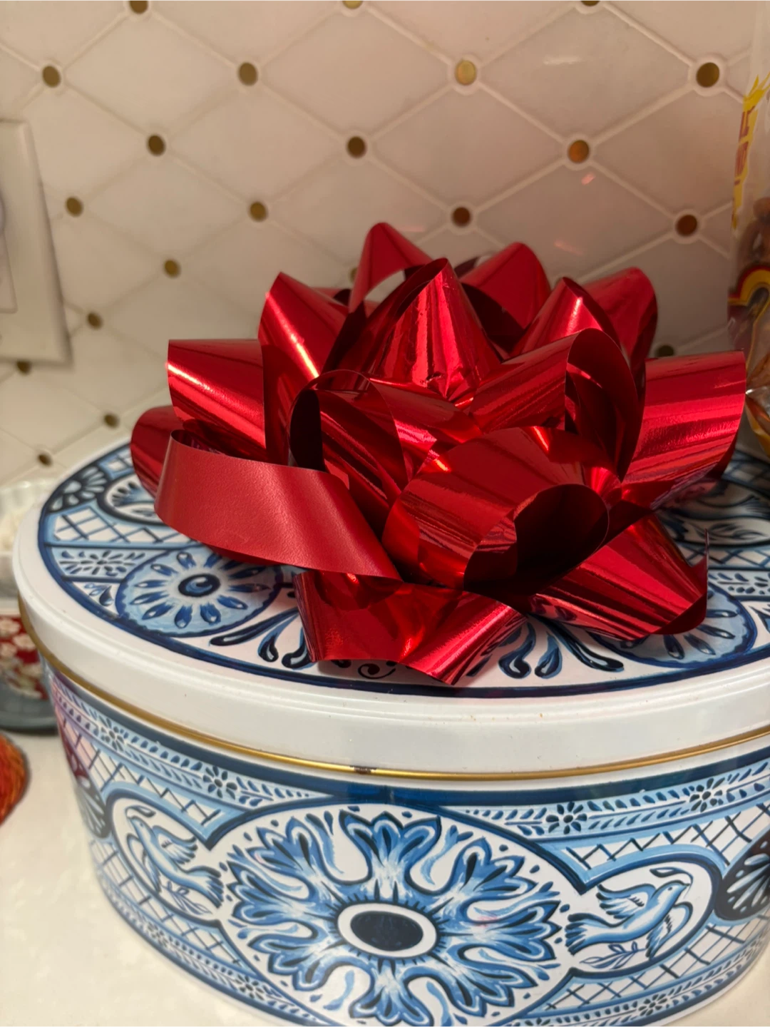 Decorative Bows - jumbo Red & 2 Blue bows - photo 2