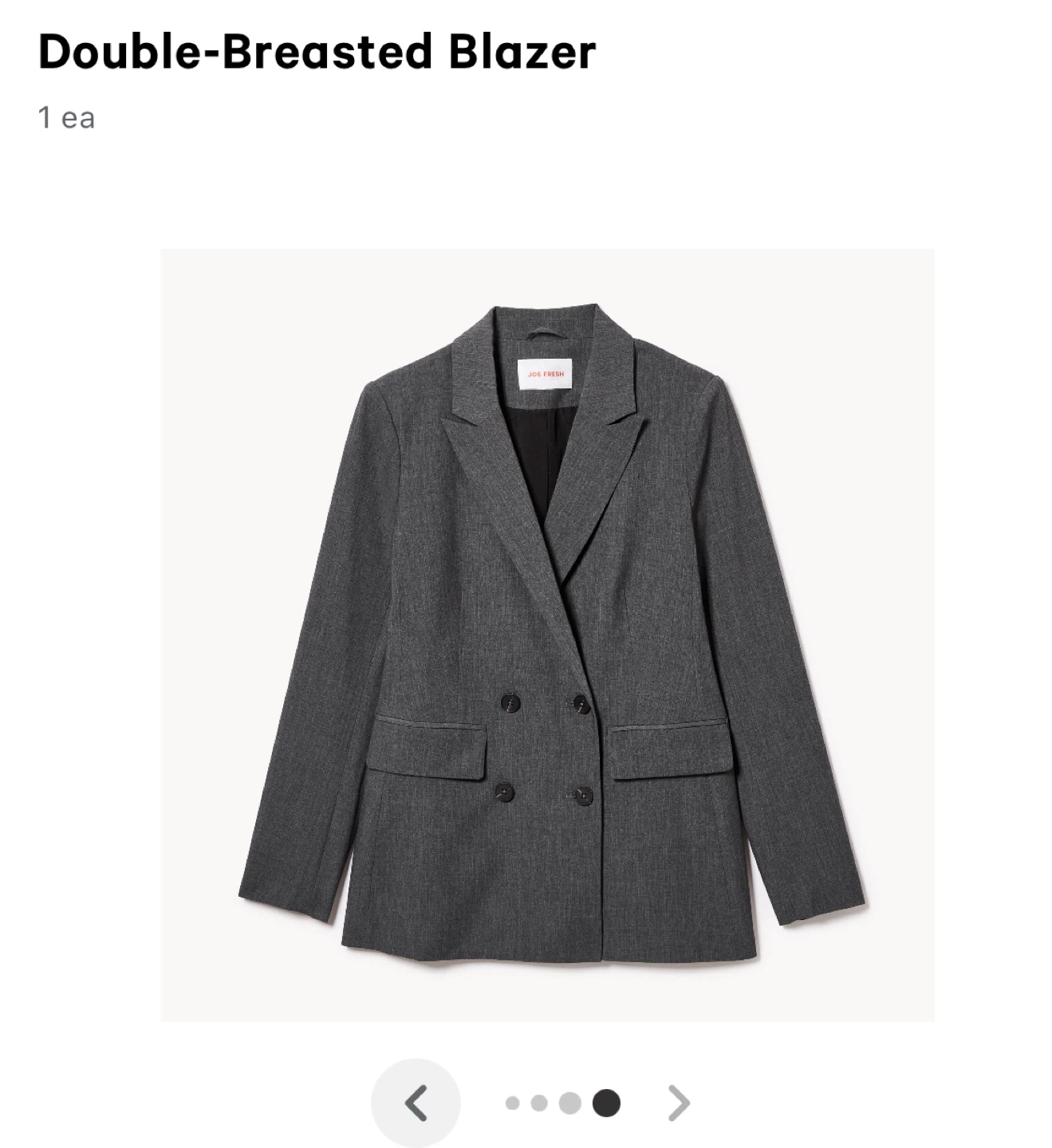 Joe Fresh Dark Grey Double-Breasted Blazer - photo 4