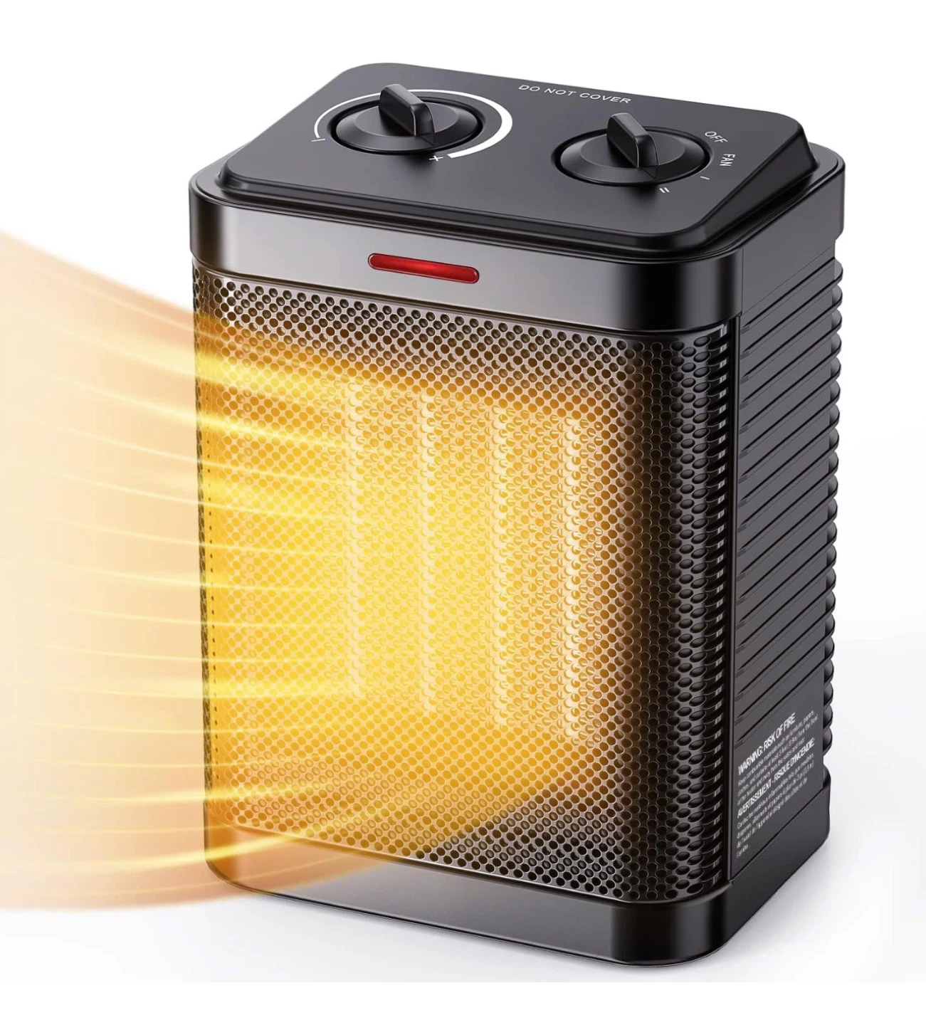 Black Personal Space Heater - 1500W