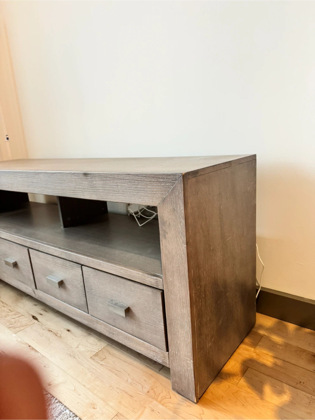 Wooden TV Stand with Drawers - photo 2