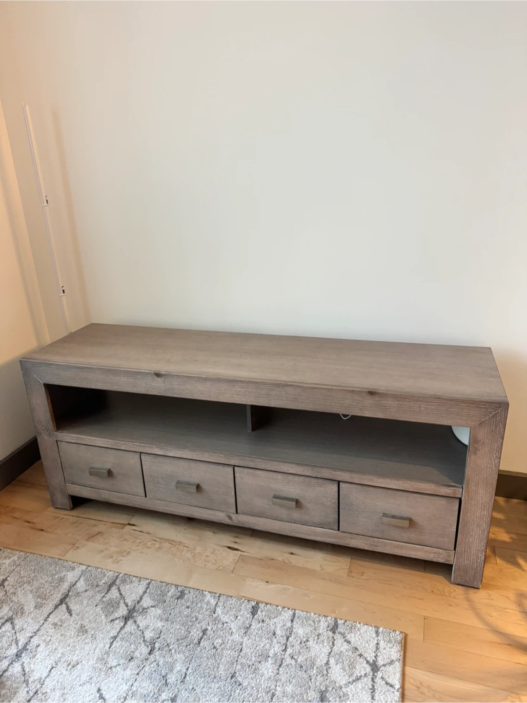 Wooden TV Stand with Drawers
