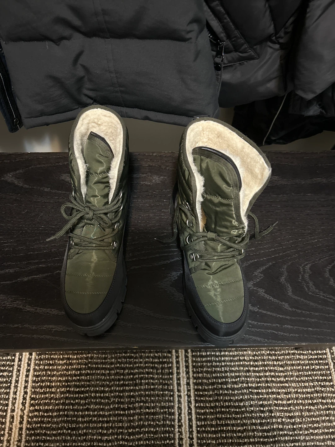 Olive Green Winter Boots