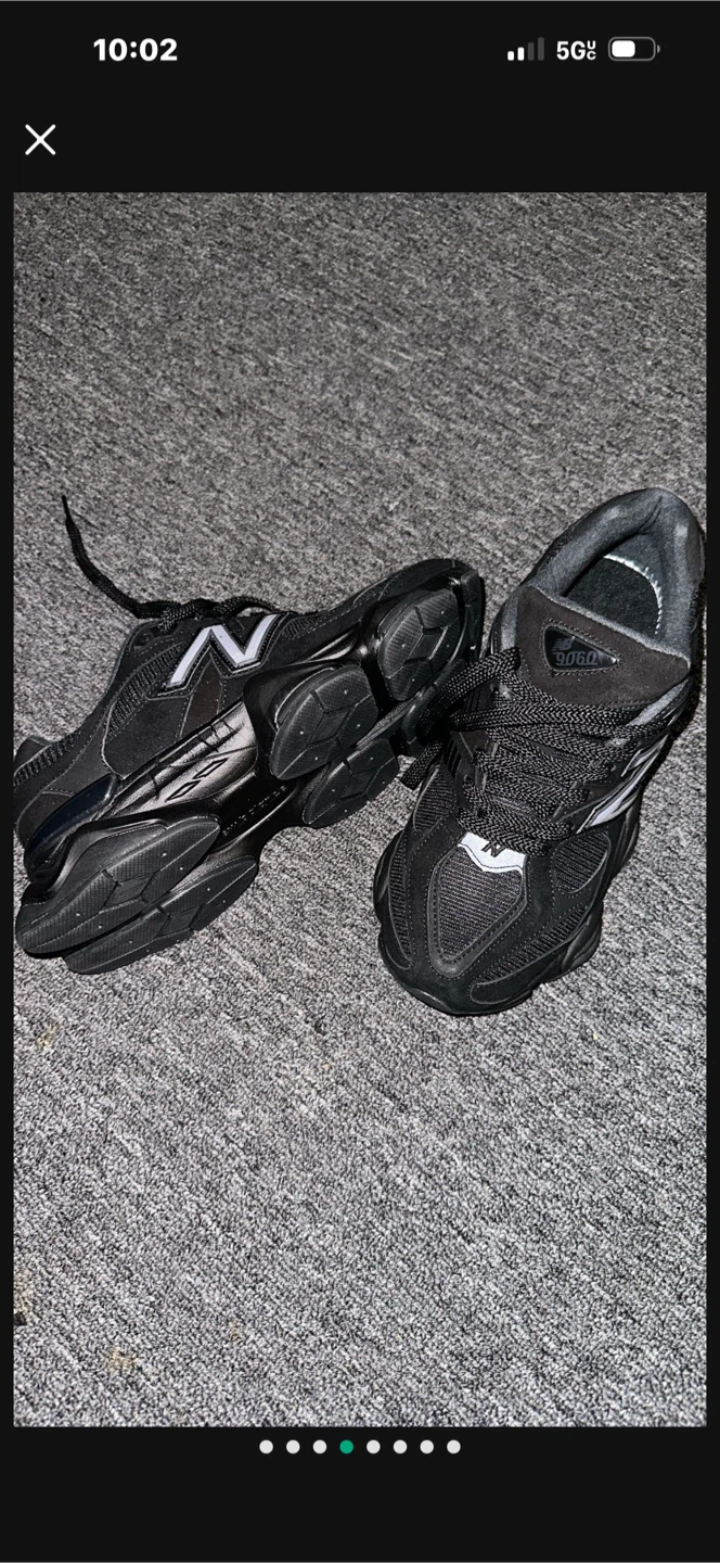 New Balance 9060 Triple Black, Size 10 in women 7 in Men - photo 3