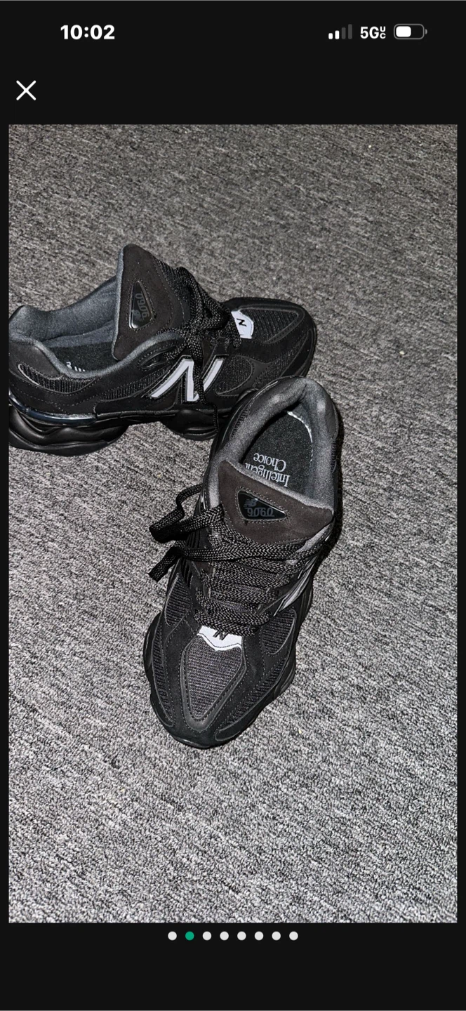 New Balance 9060 Triple Black, Size 10 in women 7 in Men - photo 5