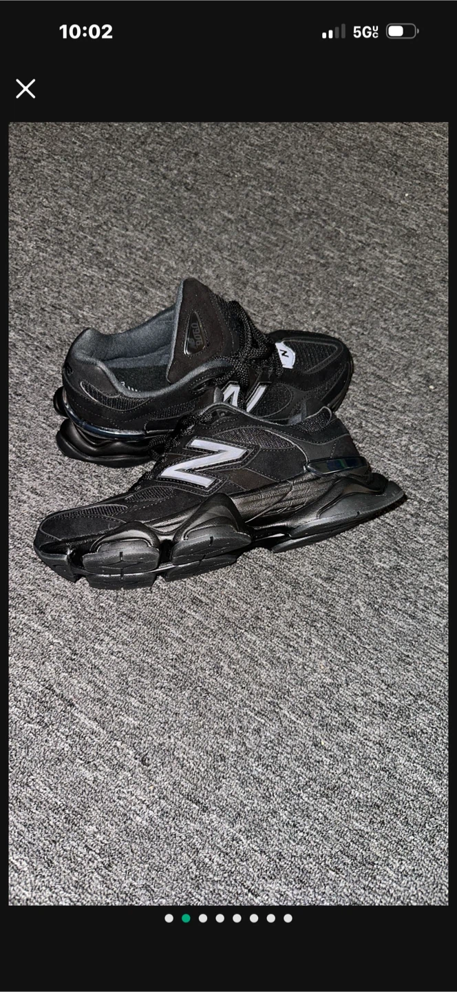 New Balance 9060 Triple Black, Size 10 in women 7 in Men - photo 4