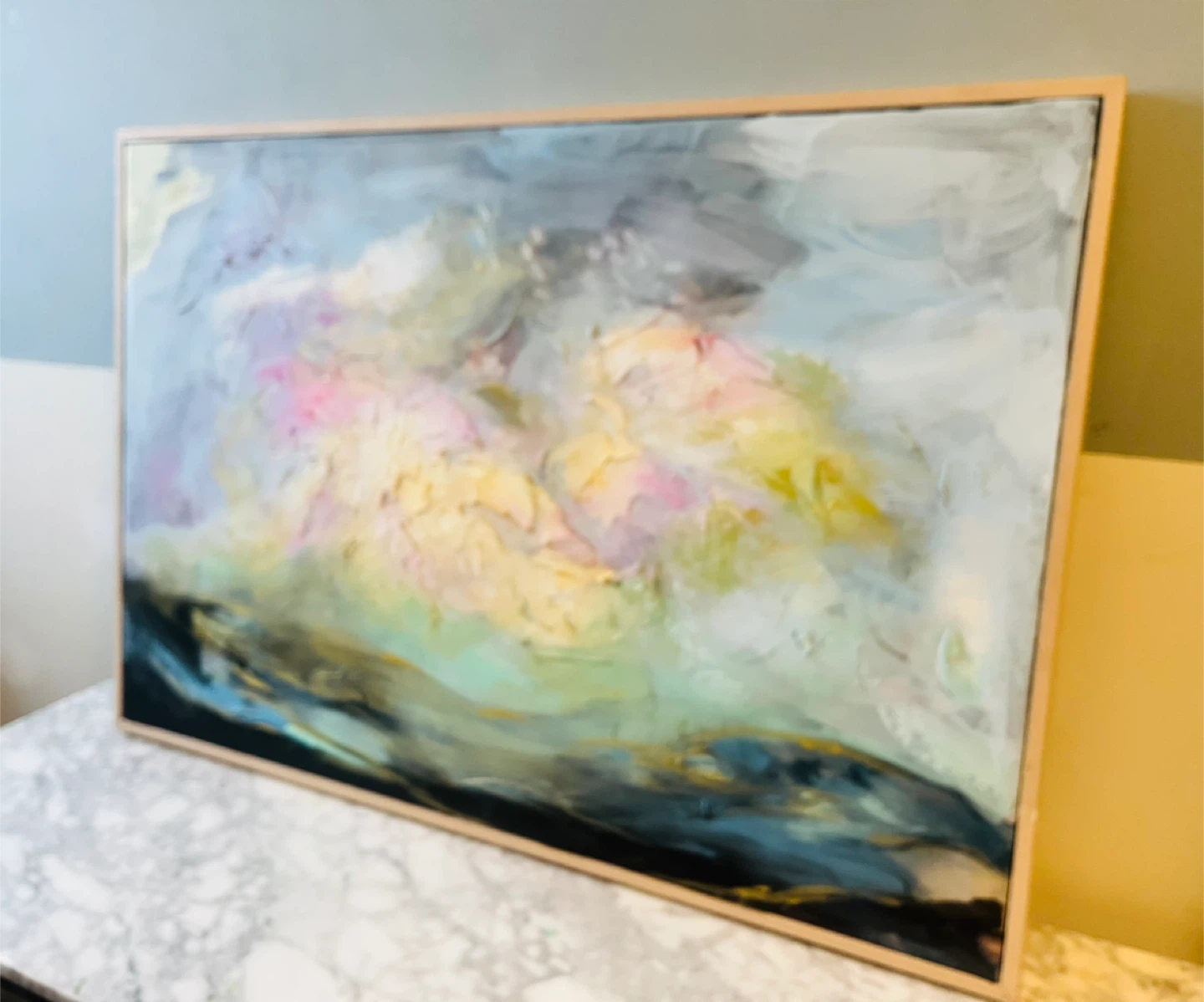 Original Abstract Painting Framed 25x37” - photo 4