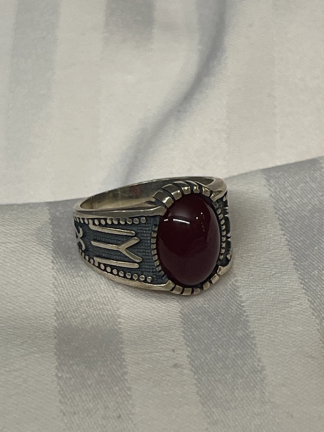Osman Kai Qabeela Symbol Aqeeq / Agate Men’s Ring - photo 3