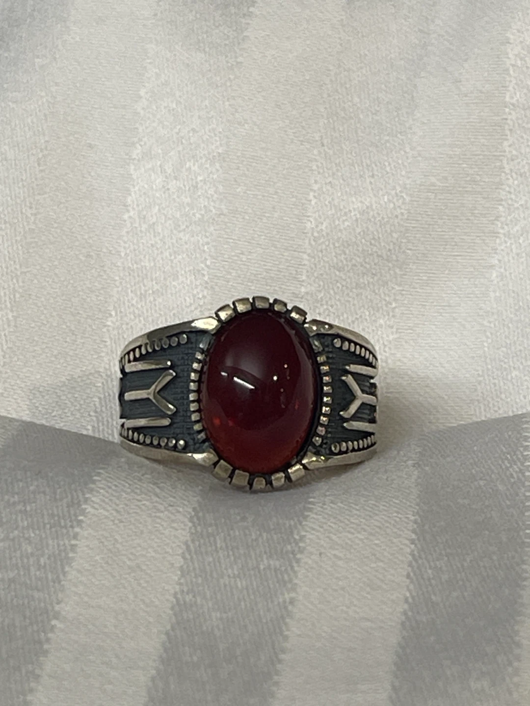 Osman Kai Qabeela Symbol Aqeeq / Agate Men’s Ring - photo 2