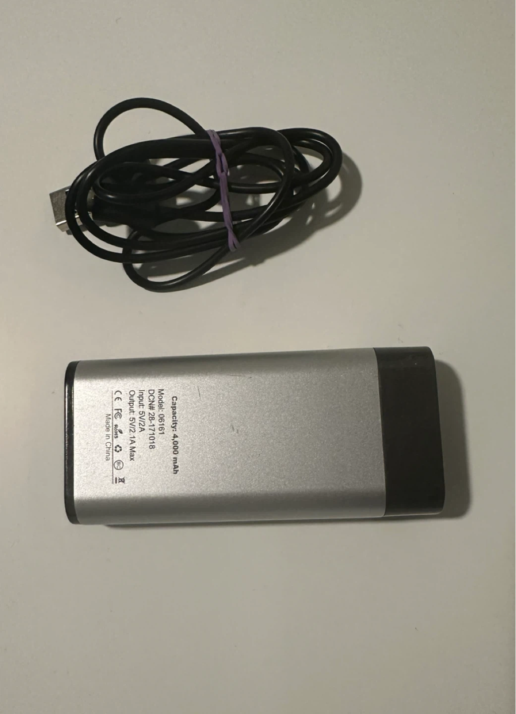 Silver Portable Charger 4000 mAh 🥕 - photo 2