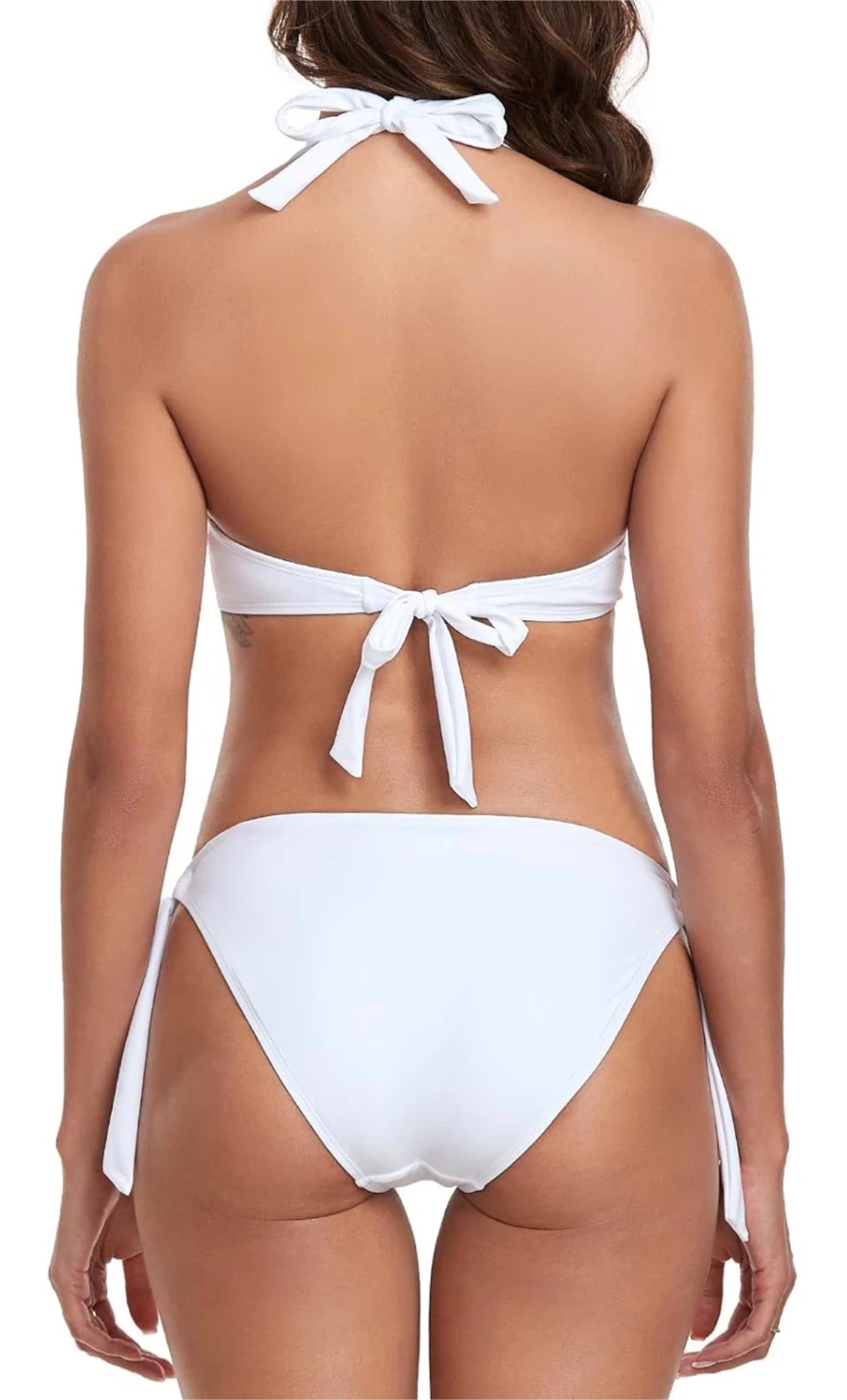 NEW! Colloyes White Push Up Halter Bikini Set - photo 5