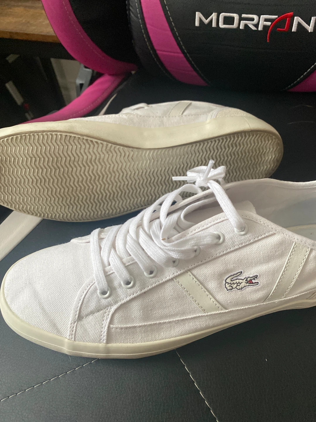 Lacoste Sideline 119 White Sneakers - Size 12 - photo 3