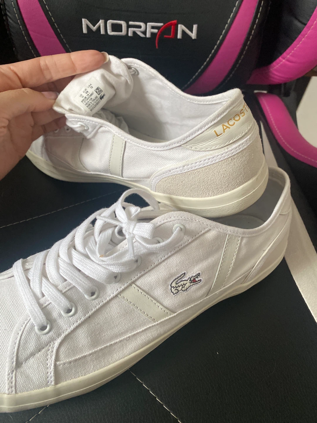 Lacoste Sideline 119 White Sneakers - Size 12